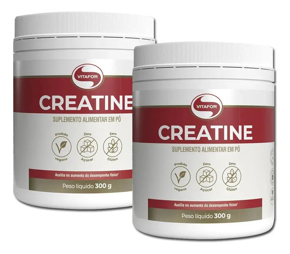 KIT 2X CREATINA VITAFOR 300G MONOHIDRATADA