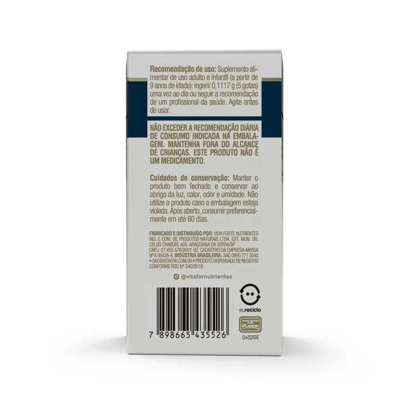 VITA D3 + K2 GOTAS FRASCO 20ML SABOR MENTA - VITAFOR