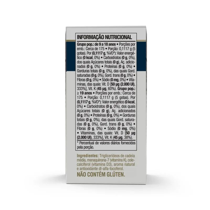 VITA D3 + K2 GOTAS FRASCO 20ML SABOR MENTA - VITAFOR