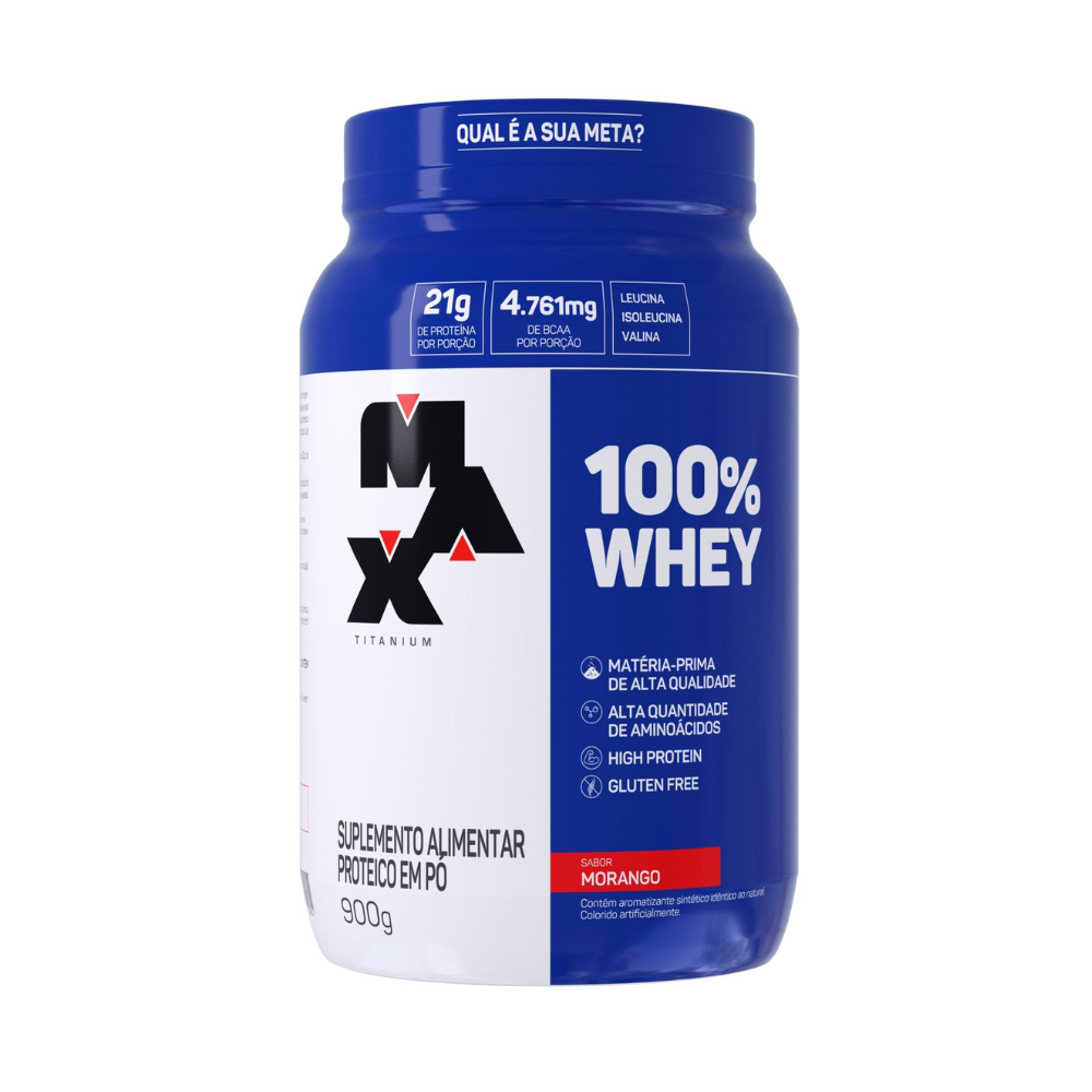 100% Whey Pote 900G - MAX Titanium