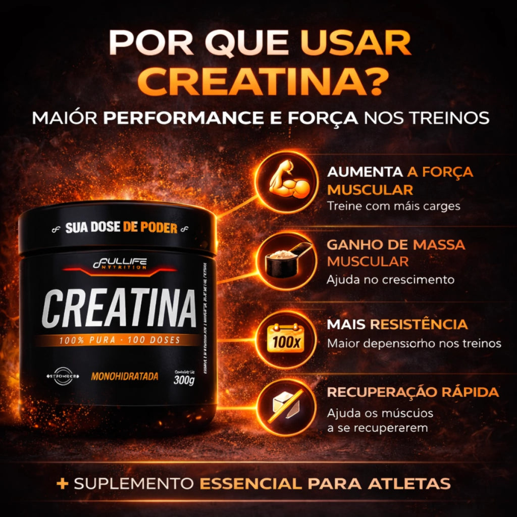 CREATINA 100% PURA FULLIFE 300G