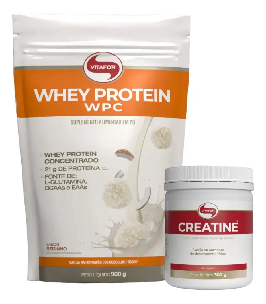 ( KIT ) WHEY PROTEIN WPC 900G + CREATINA VITAFOR 300G