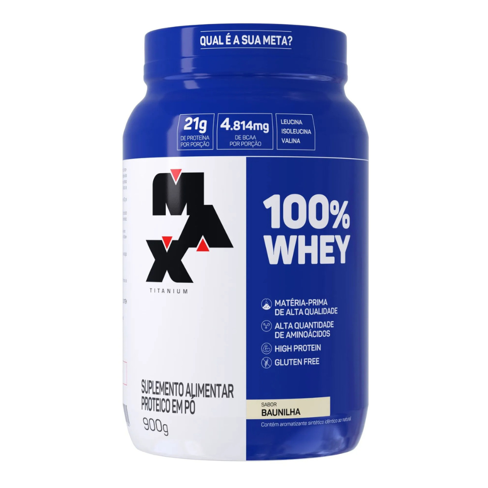 100% Whey Pote 900G - MAX Titanium