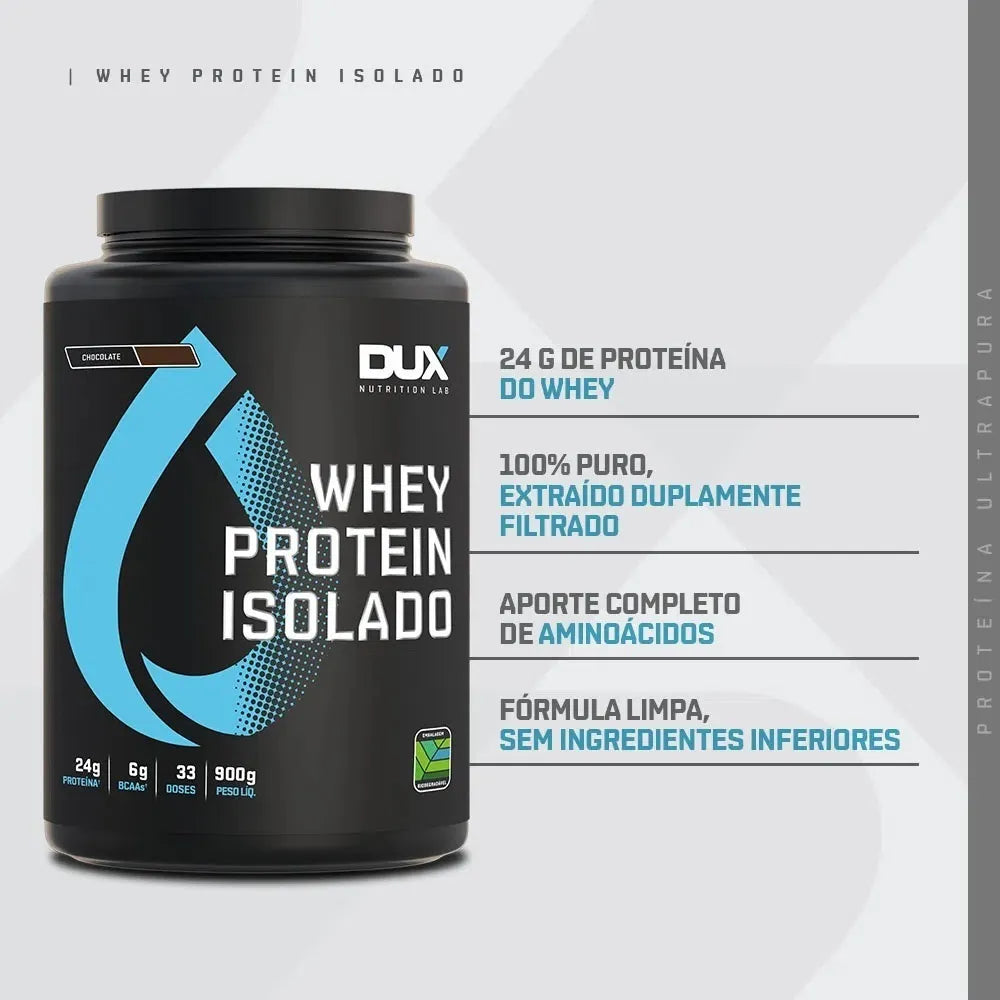 WHEY ISOLADA 900G POTE - DUX NUTRITION