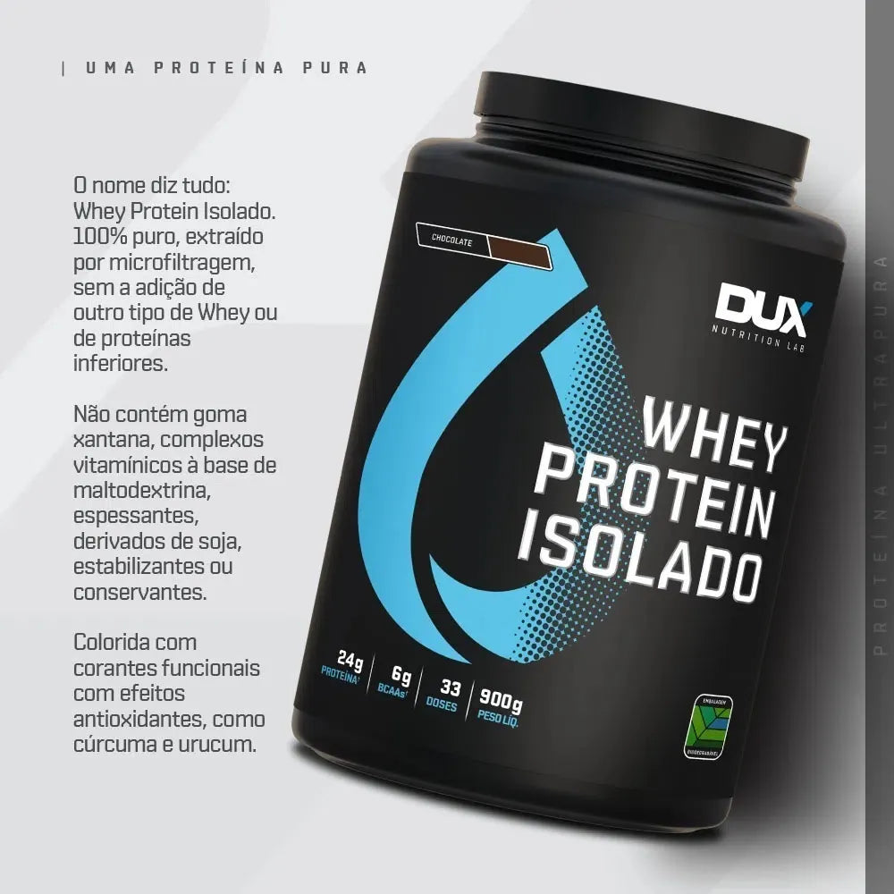 WHEY ISOLADA 900G POTE - DUX NUTRITION