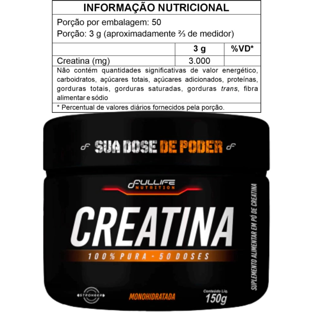 CREATINA 100% PURA FULLIFE 150G
