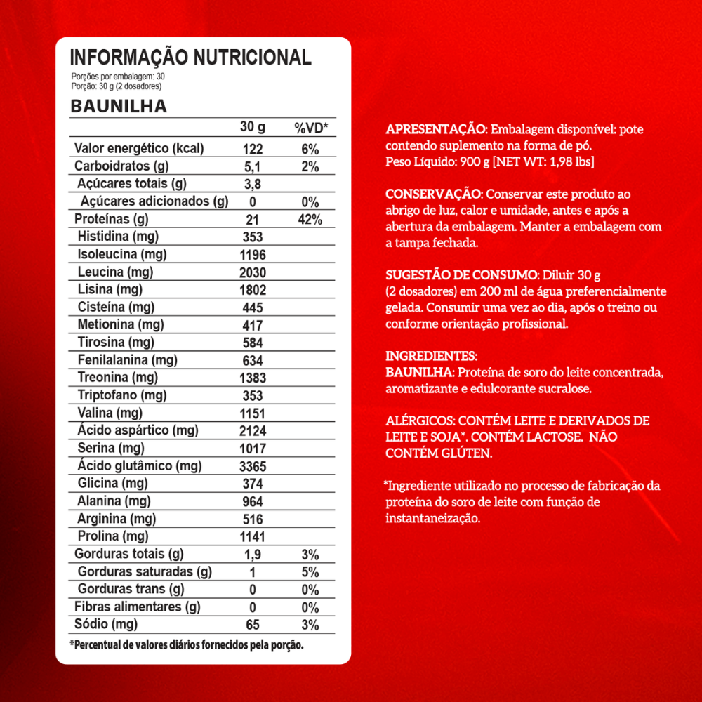 WHEY Concentrado 100% Pure - Integral Médica