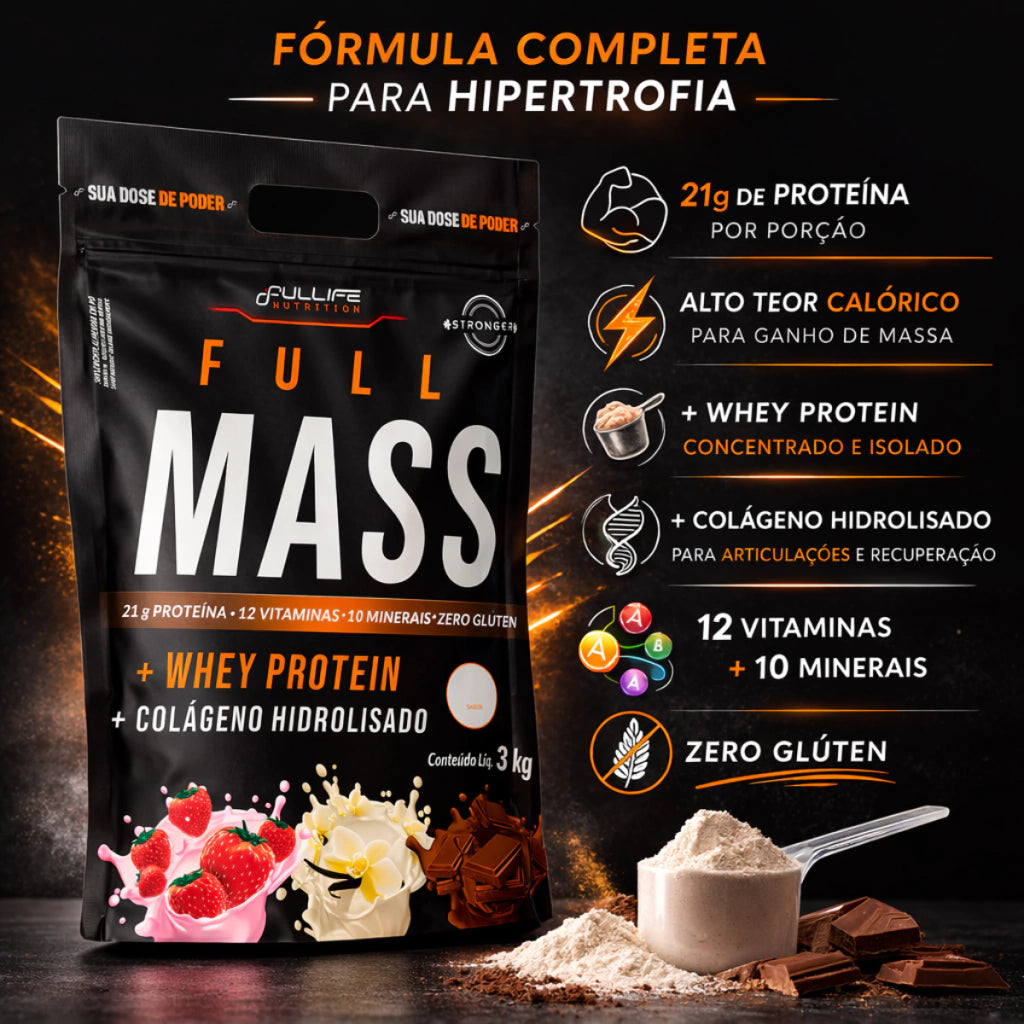 FULL MASS HIPERCALORICO 3KG FULLIFE