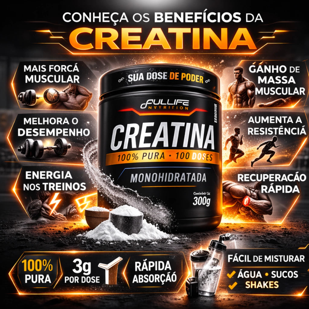 CREATINA 100% PURA FULLIFE 300G