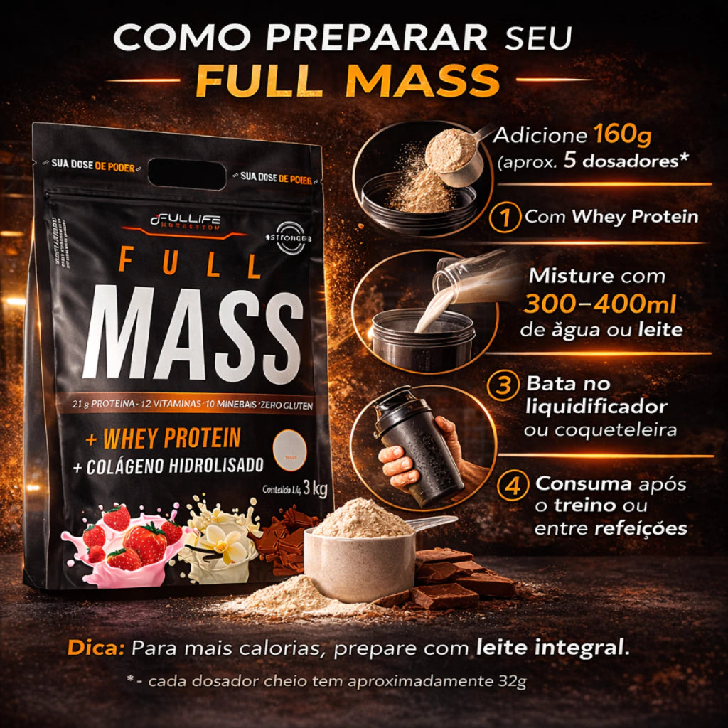 FULL MASS HIPERCALORICO 3KG FULLIFE