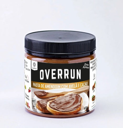 OVERRUN GOURMET 450G - LUKE ALIMENTOS - AVELA C/ CACAU - ZERO